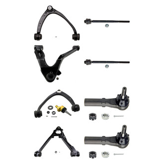 MOOG® - Front Lower and Upper Control Arm with Ball Joint and Tie Rod End Kit