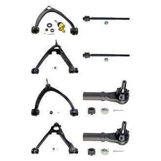 MOOG® - Front Lower and Upper Control Arm with Ball Joint and Tie Rod End Kit