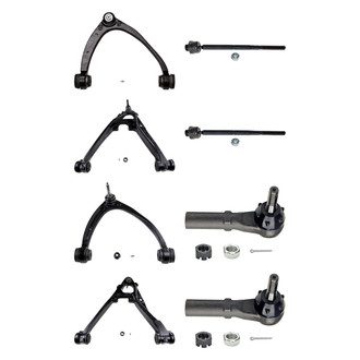MOOG® - Front Lower and Upper Control Arm with Ball Joint and Tie Rod End Kit