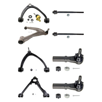 MOOG® - Front Lower and Upper Control Arm with Ball Joint and Tie Rod End Kit