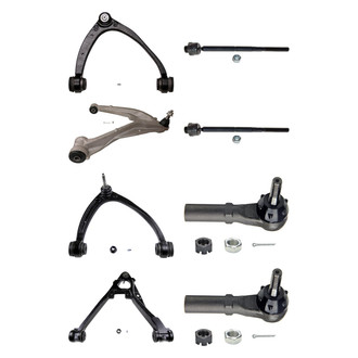 MOOG® - Front Lower and Upper Control Arm with Ball Joint and Tie Rod End Kit
