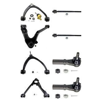 MOOG® - Front Lower and Upper Control Arm with Ball Joint and Tie Rod End Kit