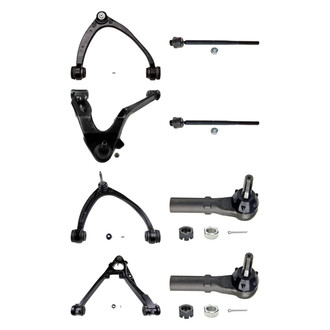 MOOG® - Front Lower and Upper Control Arm with Ball Joint and Tie Rod End Kit