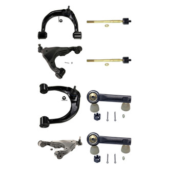 MOOG® - Front Lower and Upper Control Arm with Ball Joint and Tie Rod End Kit