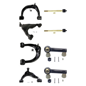 MOOG® - Front Lower and Upper Control Arm with Ball Joint and Tie Rod End Kit
