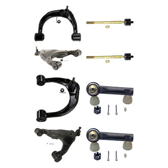 MOOG® - Front Lower and Upper Control Arm with Ball Joint and Tie Rod End Kit