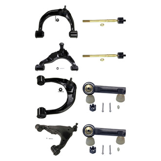 MOOG® - Front Lower and Upper Control Arm with Ball Joint and Tie Rod End Kit
