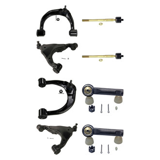 MOOG® - Front Lower and Upper Control Arm with Ball Joint and Tie Rod End Kit