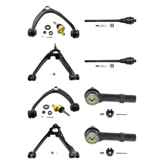 MOOG® - Front Lower and Upper Control Arm with Ball Joint and Tie Rod End Kit