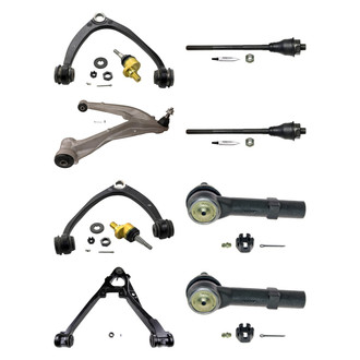MOOG® - Front Lower and Upper Control Arm with Ball Joint and Tie Rod End Kit