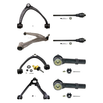 MOOG® - Front Lower and Upper Control Arm with Ball Joint and Tie Rod End Kit