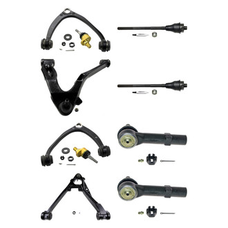 MOOG® - Front Lower and Upper Control Arm with Ball Joint and Tie Rod End Kit