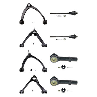 MOOG® - Front Lower and Upper Control Arm with Ball Joint and Tie Rod End Kit