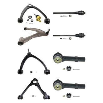 MOOG® - Front Lower and Upper Control Arm with Ball Joint and Tie Rod End Kit