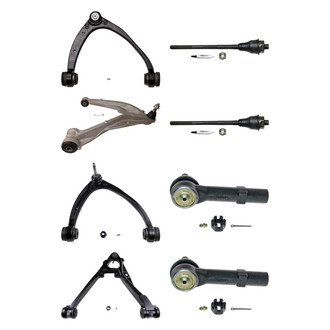 MOOG® - Front Lower and Upper Control Arm with Ball Joint and Tie Rod End Kit