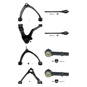 MOOG® - Front Lower and Upper Control Arm with Ball Joint and Tie Rod End Kit