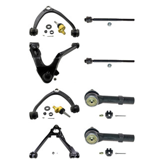 MOOG® - Front Lower and Upper Control Arm with Ball Joint and Tie Rod End Kit