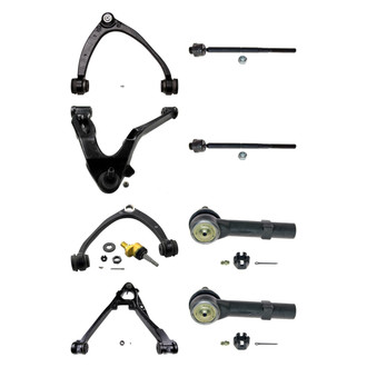 MOOG® - Front Lower and Upper Control Arm with Ball Joint and Tie Rod End Kit