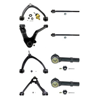 MOOG® - Front Lower and Upper Control Arm with Ball Joint and Tie Rod End Kit