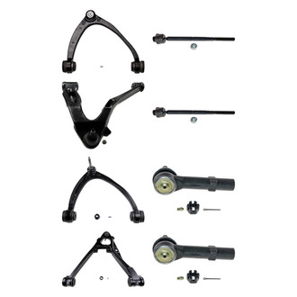 MOOG® - Front Lower and Upper Control Arm with Ball Joint and Tie Rod End Kit