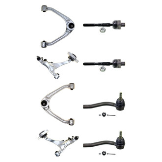 MOOG® - Front Lower and Upper Control Arm with Ball Joint and Tie Rod End Kit