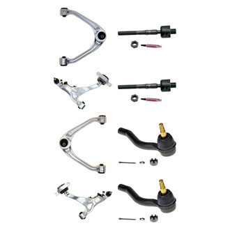 MOOG® - Front Lower and Upper Control Arm with Ball Joint and Tie Rod End Kit