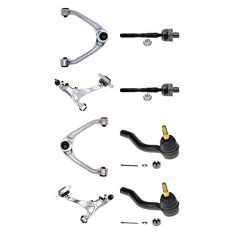 MOOG® - Front Lower and Upper Control Arm with Ball Joint and Tie Rod End Kit