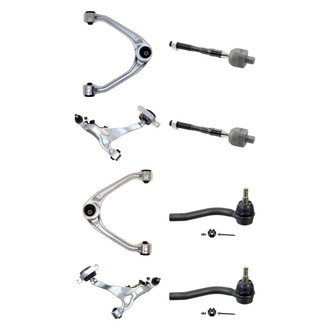MOOG® - Front Lower and Upper Control Arm with Ball Joint and Tie Rod End Kit