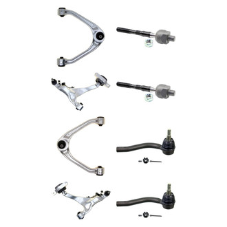 MOOG® - Front Lower and Upper Control Arm with Ball Joint and Tie Rod End Kit
