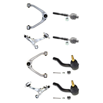 MOOG® - Front Lower and Upper Control Arm with Ball Joint and Tie Rod End Kit