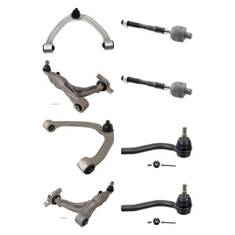 MOOG® - Front Lower and Upper Control Arm with Ball Joint and Tie Rod End Kit