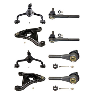 MOOG® - Front Lower and Upper Control Arm with Ball Joint and Tie Rod End Kit