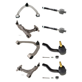 MOOG® - Front Lower and Upper Control Arm with Ball Joint and Tie Rod End Kit