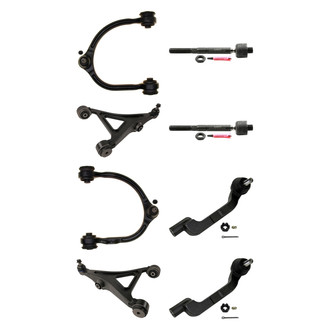MOOG® - Front Lower and Upper Control Arm with Ball Joint and Tie Rod End Kit