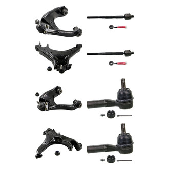 MOOG® - Front Lower and Upper Control Arm with Ball Joint and Tie Rod End Kit