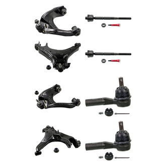 MOOG® - Front Lower and Upper Control Arm with Ball Joint and Tie Rod End Kit