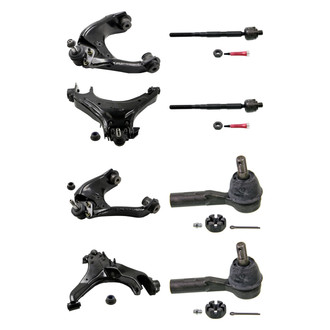 MOOG® - Front Lower and Upper Control Arm with Ball Joint and Tie Rod End Kit