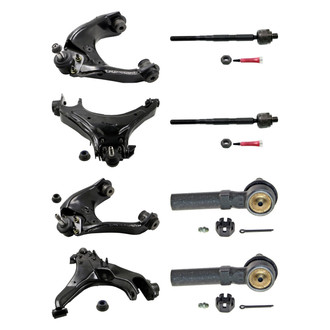MOOG® - Front Lower and Upper Control Arm with Ball Joint and Tie Rod End Kit