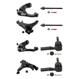 MOOG® - Front Lower and Upper Control Arm with Ball Joint and Tie Rod End Kit