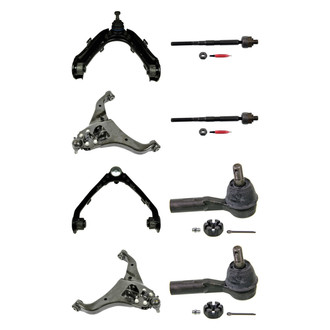 MOOG® - Front Lower and Upper Control Arm with Ball Joint and Tie Rod End Kit
