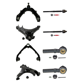 MOOG® - Front Lower and Upper Control Arm with Ball Joint and Tie Rod End Kit