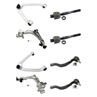 MOOG® - Front Lower and Upper Control Arm with Ball Joint and Tie Rod End Kit