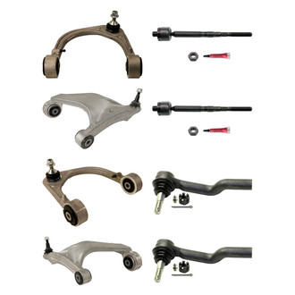 MOOG® - Front Lower and Upper Control Arm with Ball Joint and Tie Rod End Kit