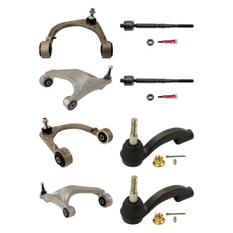MOOG® - Front Lower and Upper Control Arm with Ball Joint and Tie Rod End Kit