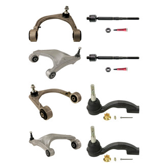 MOOG® - Front Lower and Upper Control Arm with Ball Joint and Tie Rod End Kit