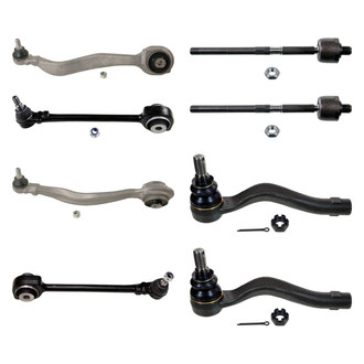 MOOG® - Front Lower and Upper Control Arm with Ball Joint and Tie Rod End Kit