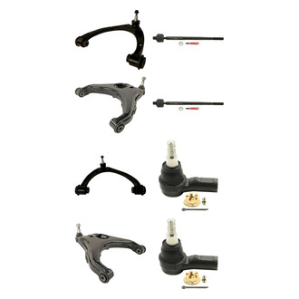 MOOG® - Front Lower and Upper Control Arm with Ball Joint and Tie Rod End Kit