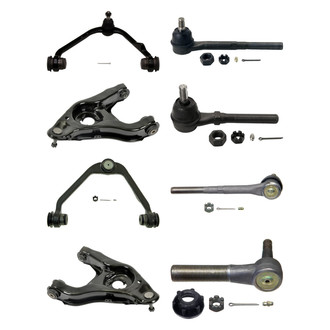 MOOG® - Front Lower and Upper Control Arm with Ball Joint and Tie Rod End Kit