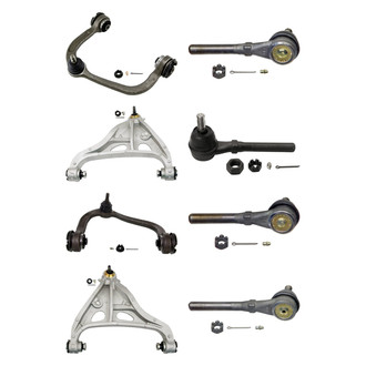 MOOG® - Front Lower and Upper Control Arm with Ball Joint and Tie Rod End Kit