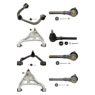 MOOG® - Front Lower and Upper Control Arm with Ball Joint and Tie Rod End Kit